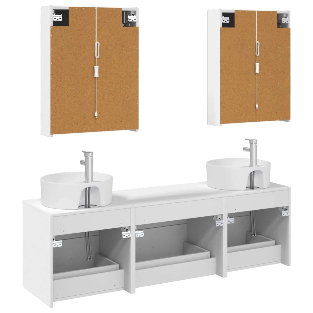 Set di mobili per il bagno 5 pcs Bianco 3406887