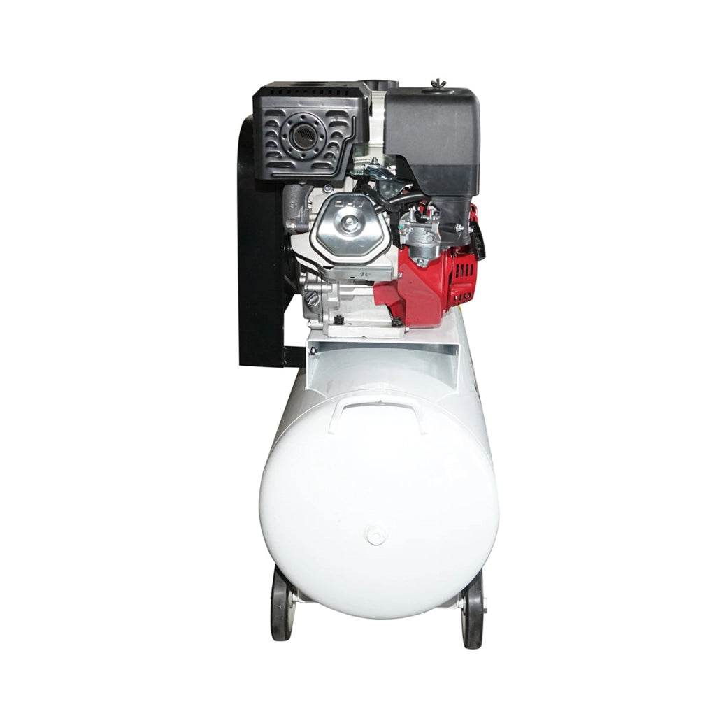 Compressore d'aria a cinghia da 200 litri, motore a benzina da 13 CV, pressione massima 8 bar, volume di aspirazione aria 600 l/min Breckner Germany