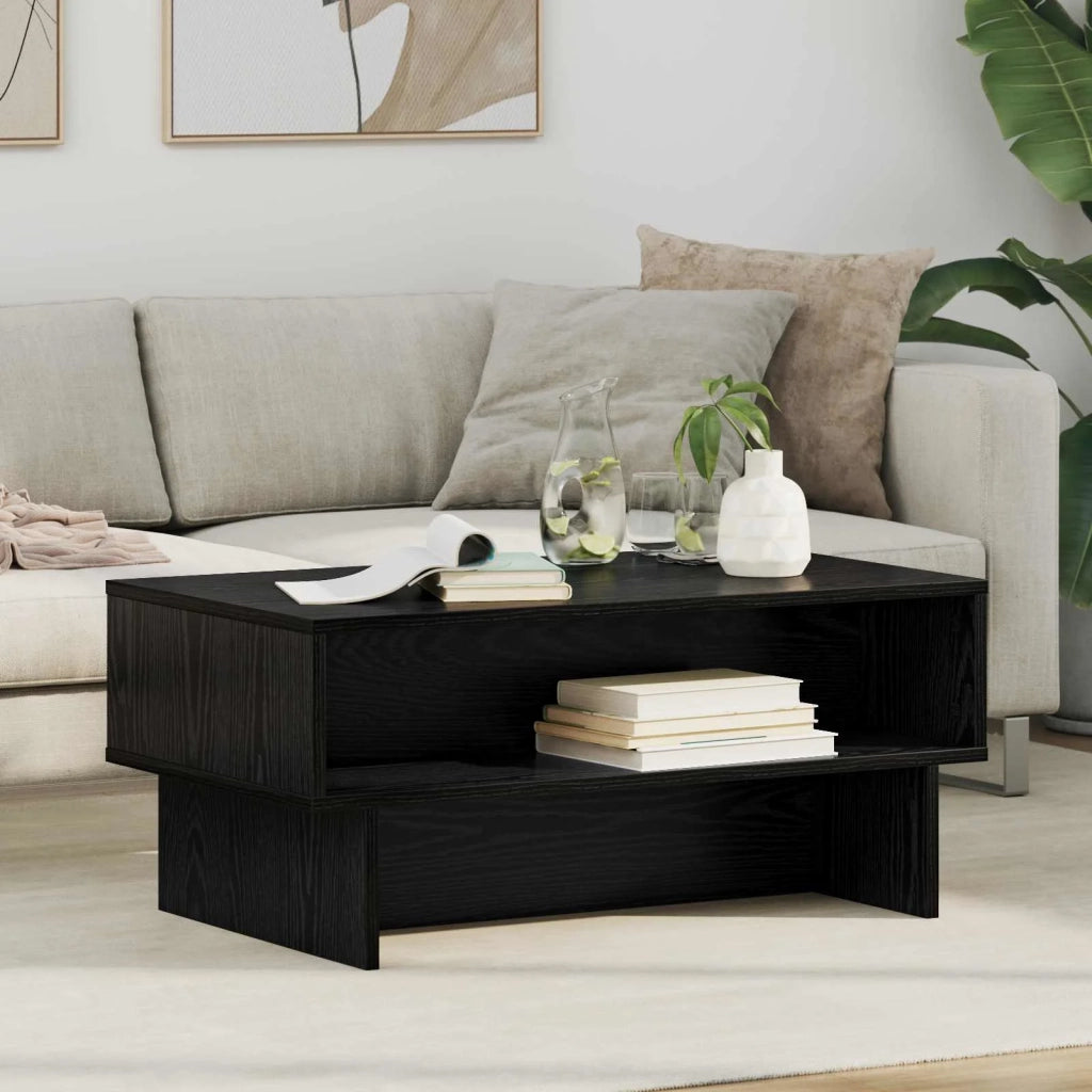 Tavolino da salotto Rovere Nero 80 x 46 x 35 cm