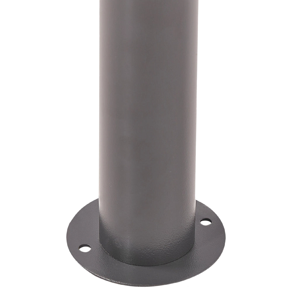 Gazebo da giardino con struttura in metallo e tessuto grigio 300 x 300 cm pergola esterno terrazzo