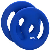 Dischi per bilanciere 2x3 kg ¨C zephmum ¨C blu, metallo, ? 2.5 cm