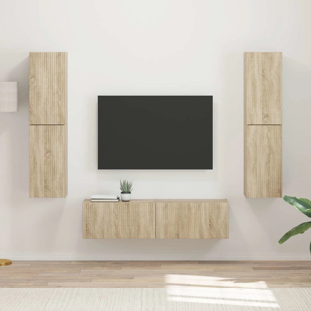 Set mobile TV 6 pcs Rovere Sonoma Legno multistrato