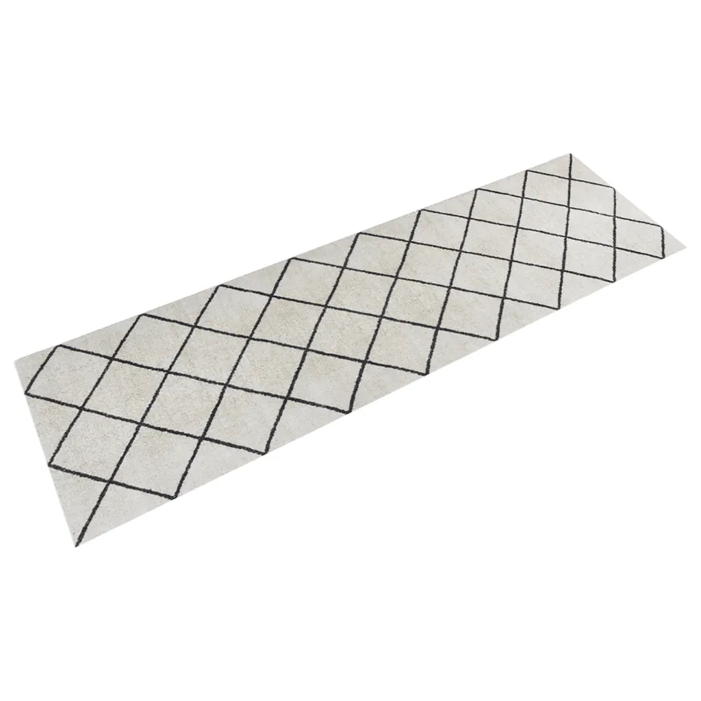Tappetino da cucina lavabile morbido ed elegante 150 x 45 cm velluto grigio 02_0046059
