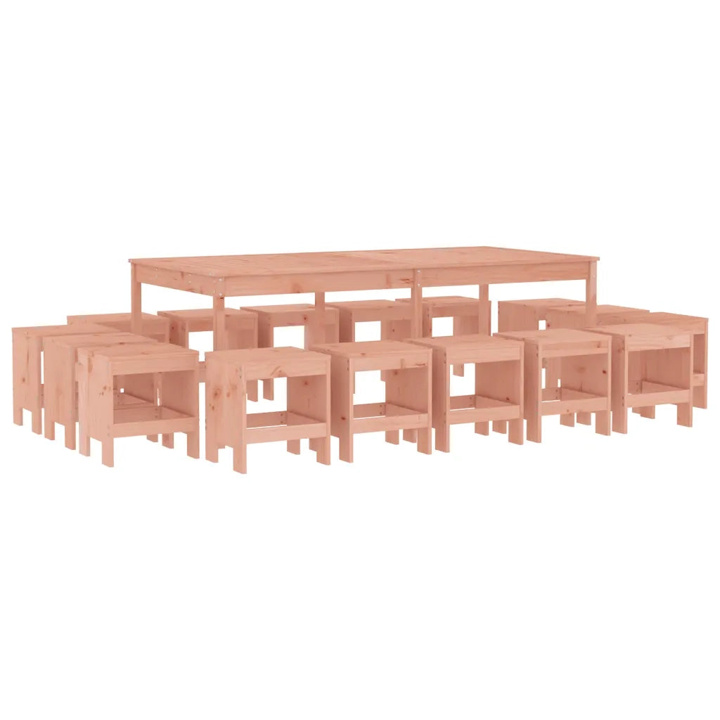 Set da Pranzo per Giardino 17 pz in Legno Massello di Douglascod mxl 107580