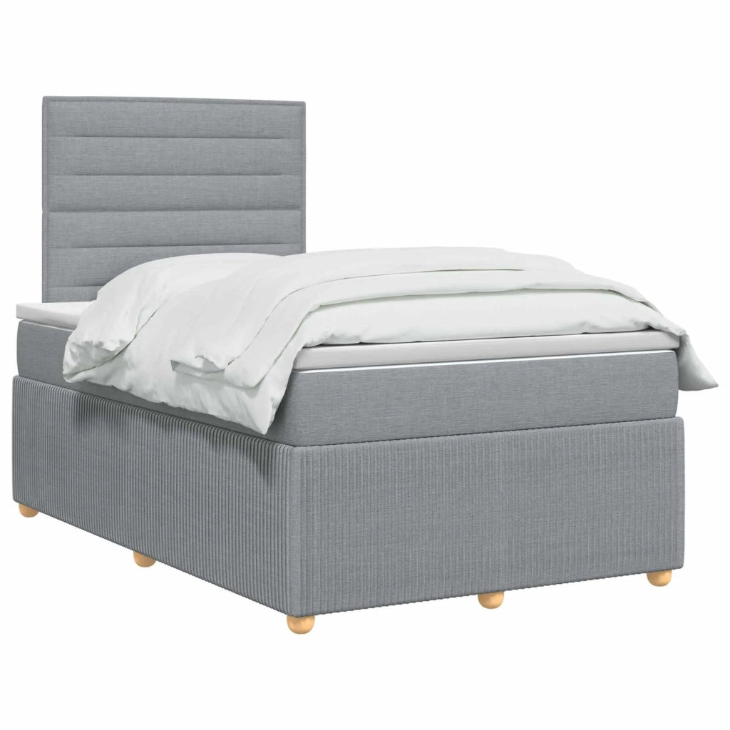 Letto box spring con materasso Grigio Chiaro 120 x 200 cm 3454361