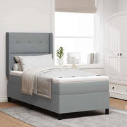 Letto a Sorgente LED Grigio chiaro 100 x 200 cm Tessuto 3343490