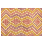 Tappeto multicolore 160 x 230 cm cotone fatto a mano motivo geometrico soggiorno camera da letto