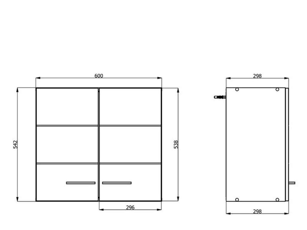 Mobile da Cucina Falmenta, Dispensa da Cucina un Ripiano, 60x30x54h cm Bianco