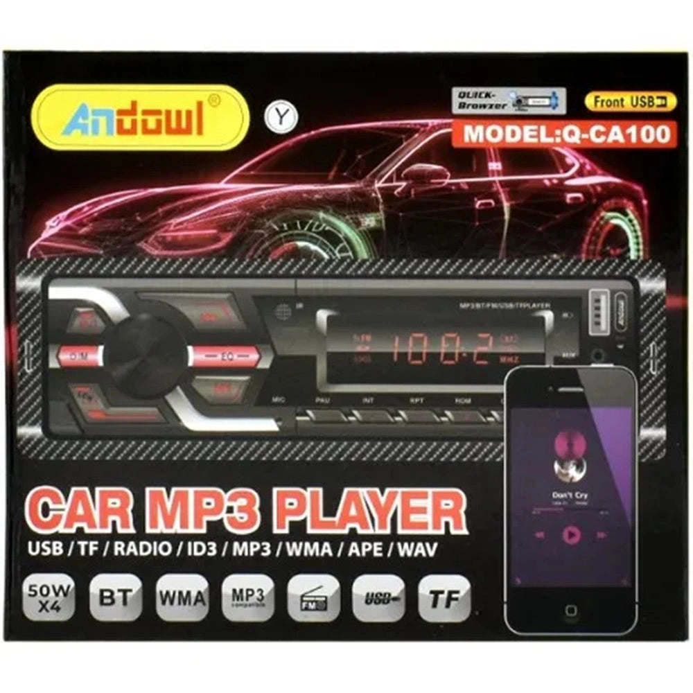 Trade Shop - Sistema Audio Lettore Mp3 Radio Per Auto 1din 50wx4 Bluetooth / Usb / Wifi / Gps Q-ca100 -