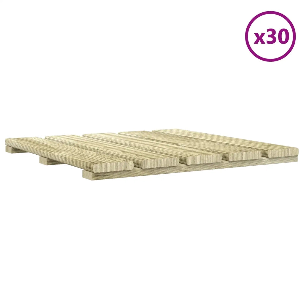 Piastrella per Decking 30 pcs Verde 50 x 50 cm
