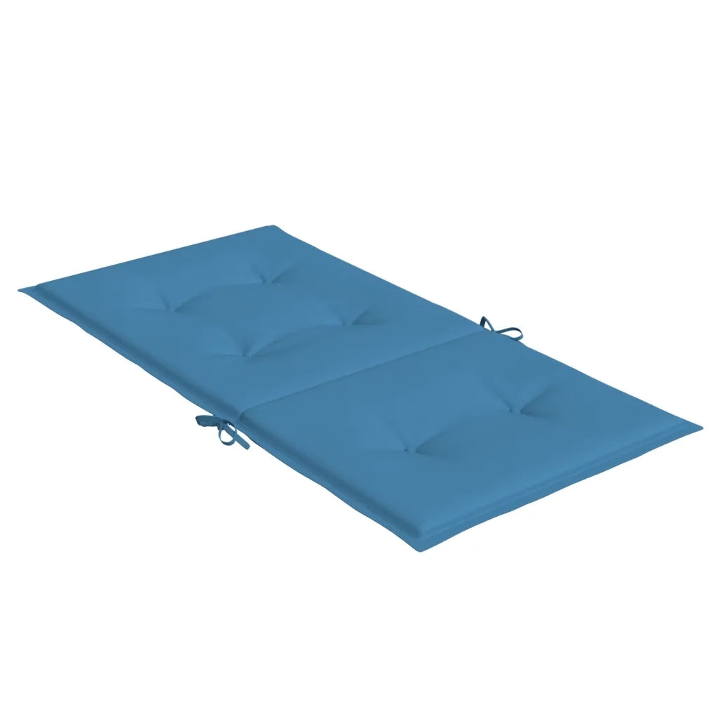 Cuscini Sedia Schiena Bassa 2 pz Blu MÃ©lange 100x50x4 Tessuto