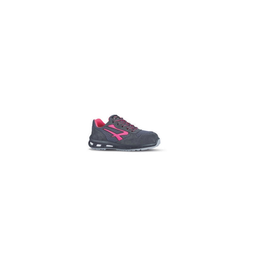 U-Power RL20216 Red Lion Verok Scarpe Antinfortunistiche Basse S1P SRC ESD Puntale Alluminio Nylon Pelle Scamosciata colore Grigio Rosa