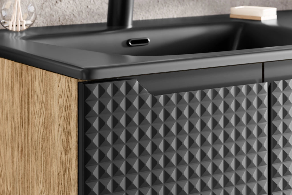 Mobile sottolavabo 60 cm 2 ante Luxor Black 60 x 57 x 46 cm