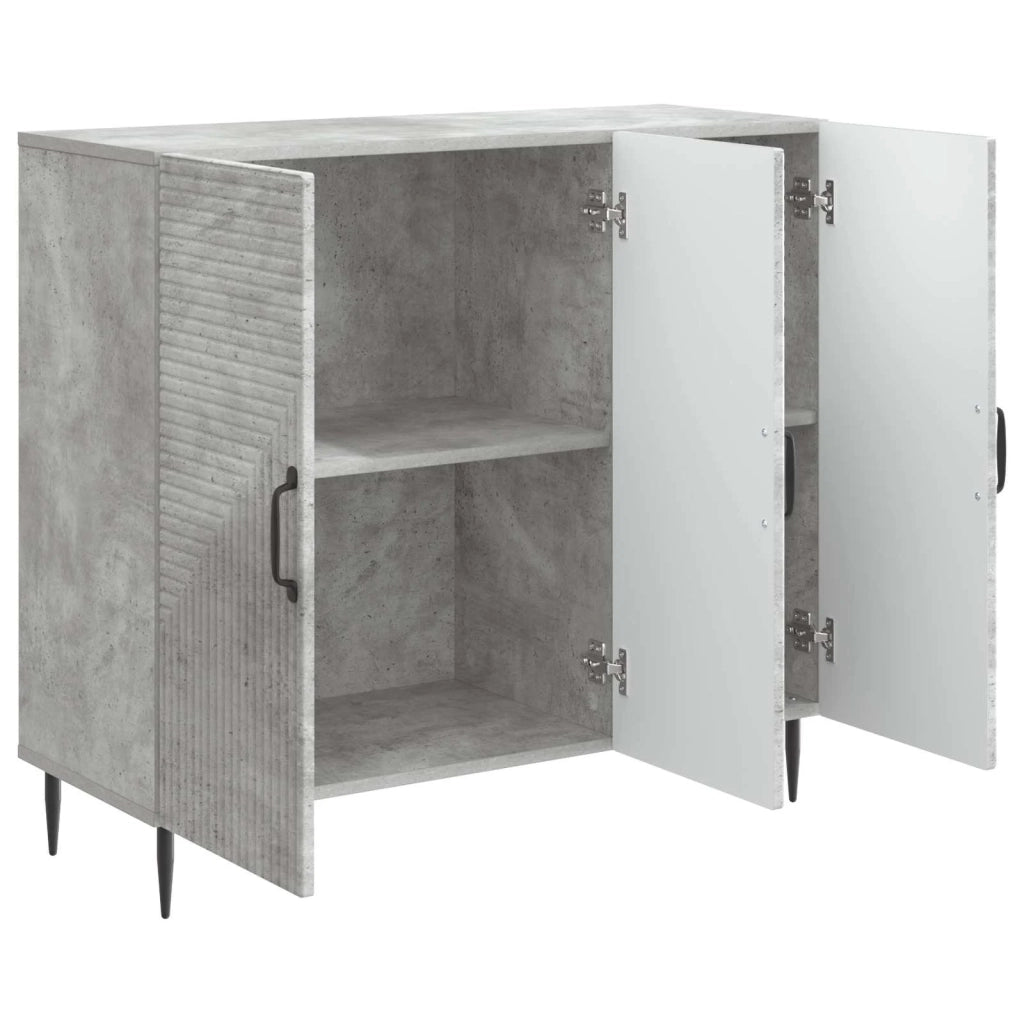 Credenza Grigio Cemento 89 x 34,5 x 80 cm Legno ingegnerizzato