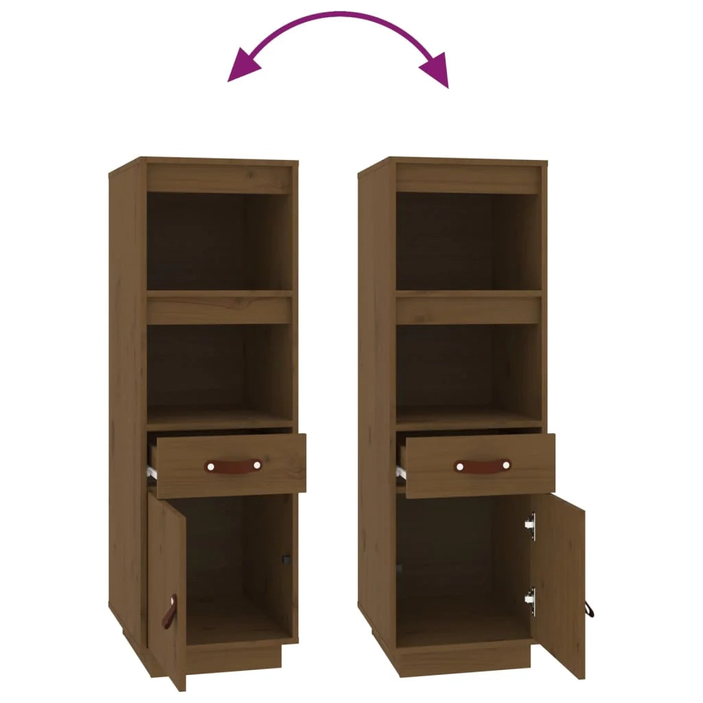 Buffet credenza cassettiera armadio mobile contenitore organizer cucina soggiorno salotto alto 34 x 40 x 108,5 cm legno di pino massiccio marrone 02_0034752