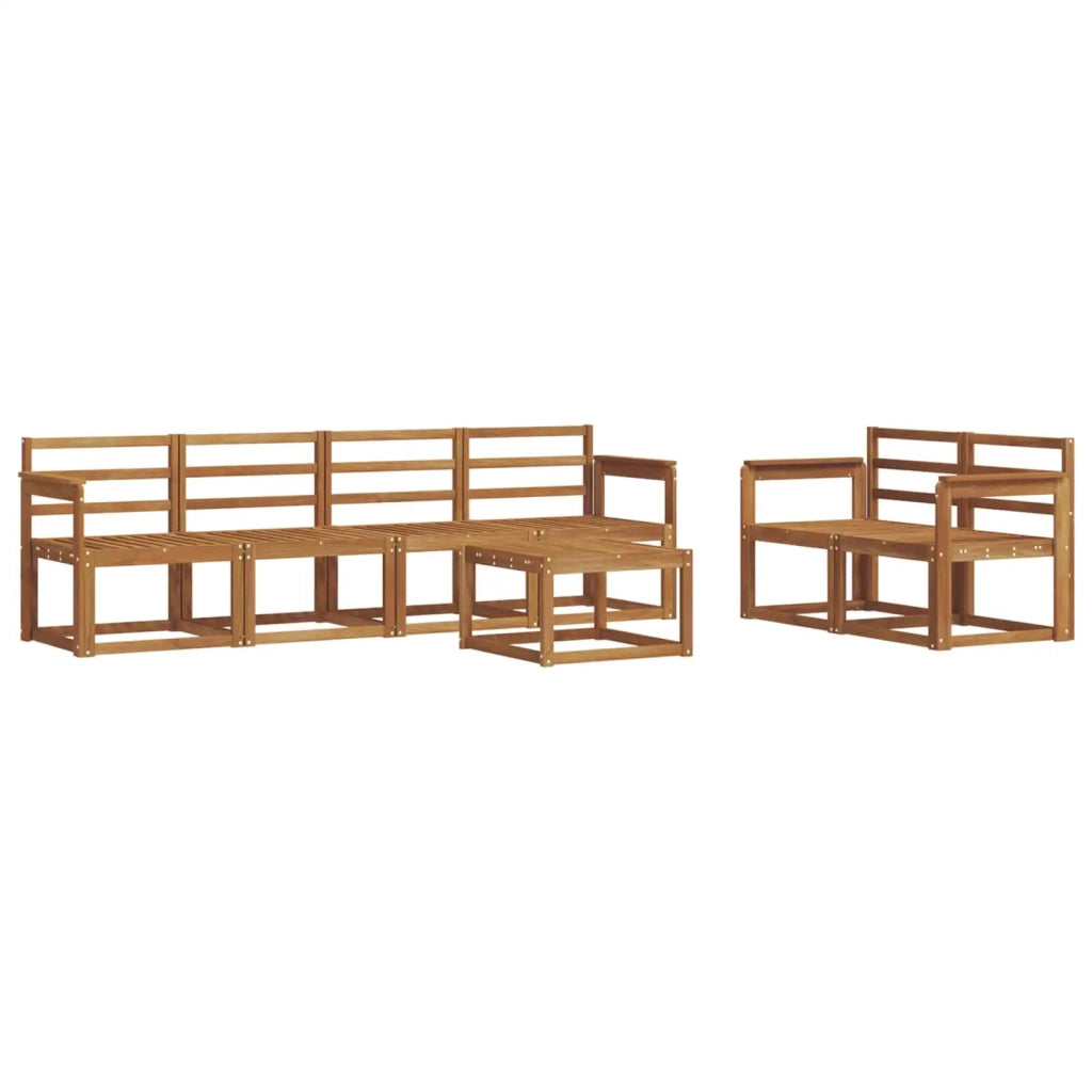 Set di divani da esterno 7 pcs Naturale