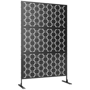 Pannello decorativo paravent esterno geometrico ¨C zephmum ¨C nero 122x45x198 cm