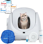 Catlink Baymax, cat litter box self-cleaning, monitor di salute per gatti, controllo remoto via app, sistema antibloccaggio, neutralizzatore di odori, 4 livelli di pulizia, adatto per gatti di peso compreso tra 1,5-10 kg
