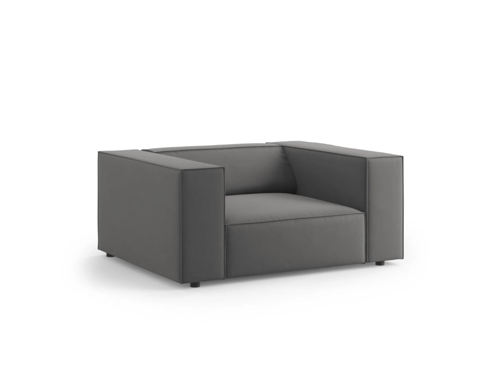 Cosmopolitan Design - Poltrona "Arendal" in velluto cemento 