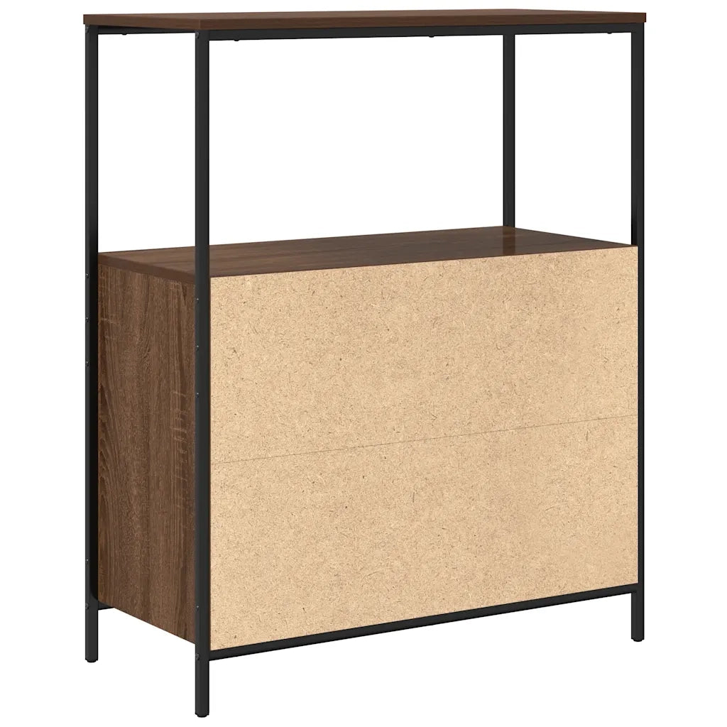 Mobile da Bagno | Armadio da bagno con Ripiani Rovere Marrone 76,5x35x95 cm