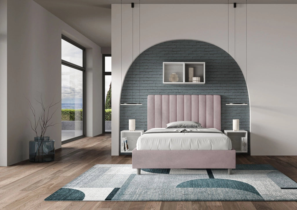 Letto 1 Piazza e Mezzo 120x210 cm con Rete Agueda Glicine