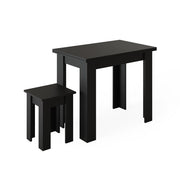 Vicco Tavolo da pranzo con sedia Nero 90 x 60 cm