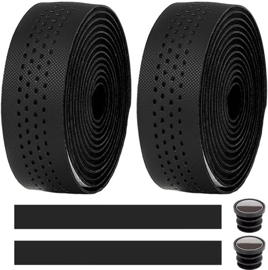 Manubrio per bicicletta con guarnizione antiscivolo - Fascia di sterzo - Dampened - Assorbente di sudore - Schiuma PU/EVA - Larghezza di avvolgimento estesa - Nastro di sterzo