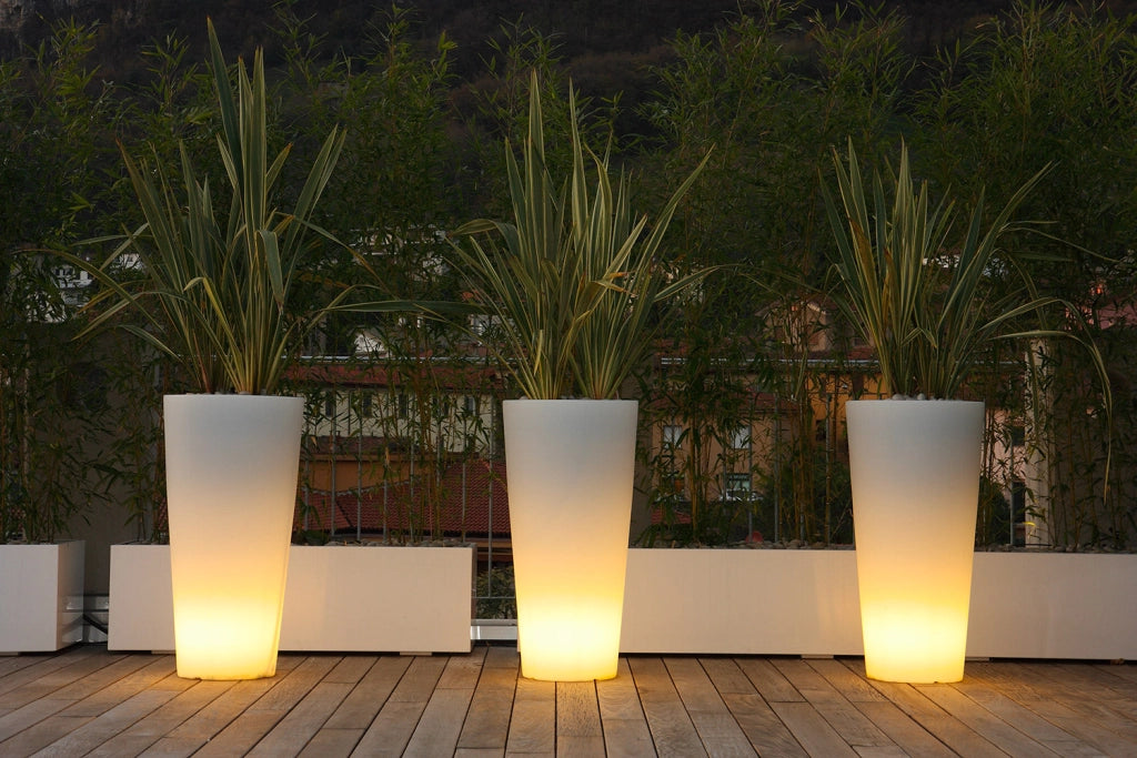 Vaso Luminoso Ø37,5x102 cm in Resina Arkema Tondo 102 SL