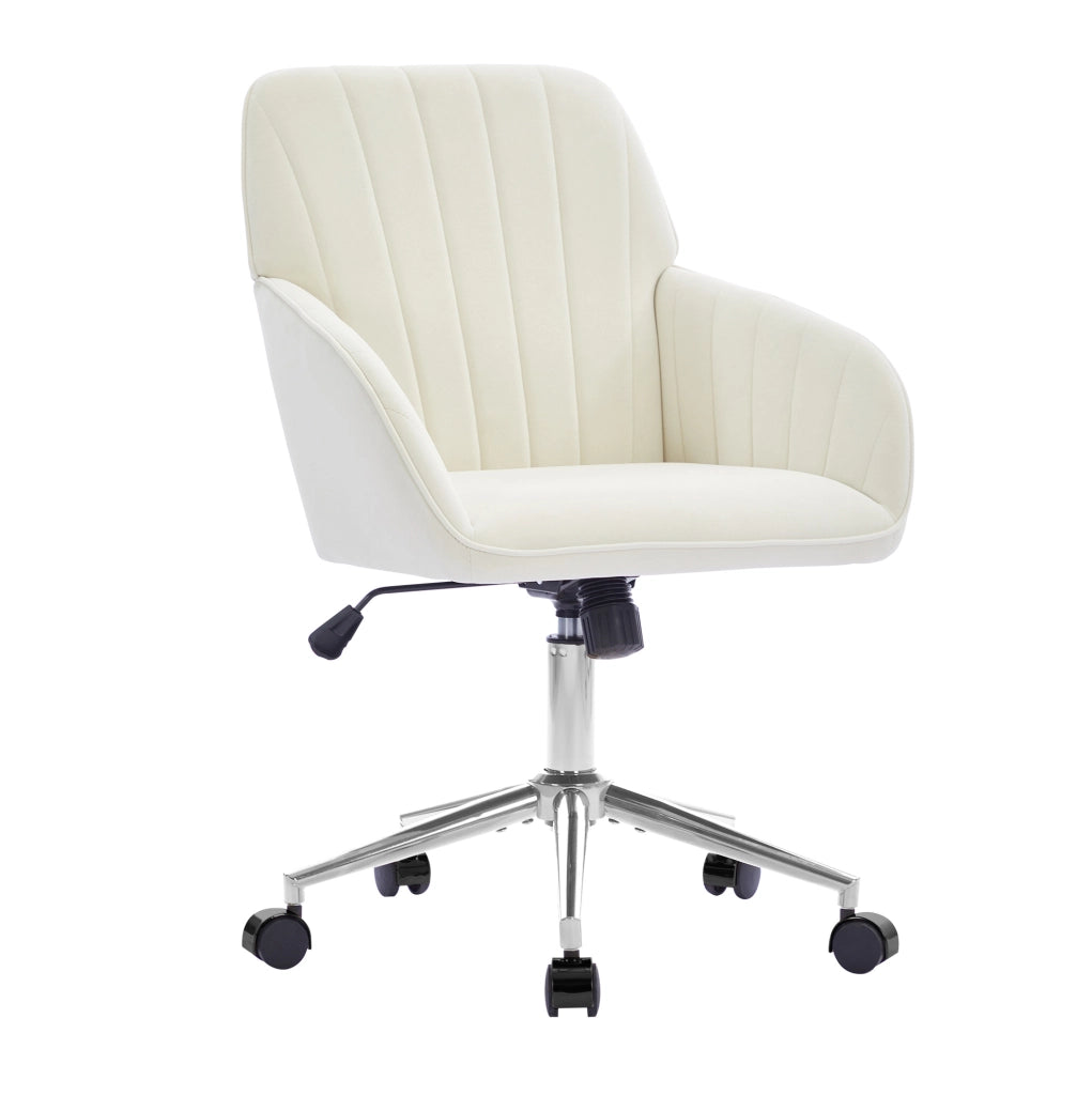 Sedia da ufficio girevole ergonomica con altezza regolabile e schienale imbottito
