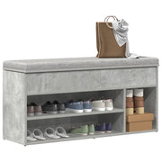 vidaXL Scarpiera Grigio Cemento 102x30,5x45 cm in Legno Multistrato