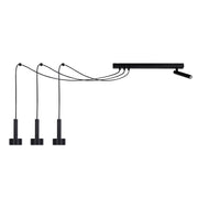 Lampada sospensione STAMP Spider nera 4 luci GX53/G9 Sigma