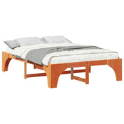 Letto matrimoniale | Letto per adulti | Struttura del letto Marrone 140 x 200 cm Pino massello