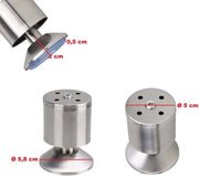 Set di sostegni per mobili flessibili - Elevatore per mobili - Set di sostegni per mobili da 4 - Acciaio inossidabile - Alta resistenza - Montaggio semplice