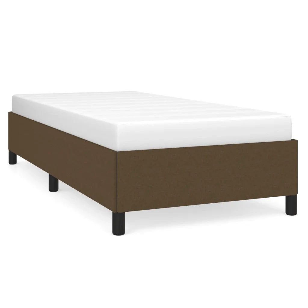 Giroletto senza Materasso Marrone Scuro 90x200 cm Tessuto 347037
