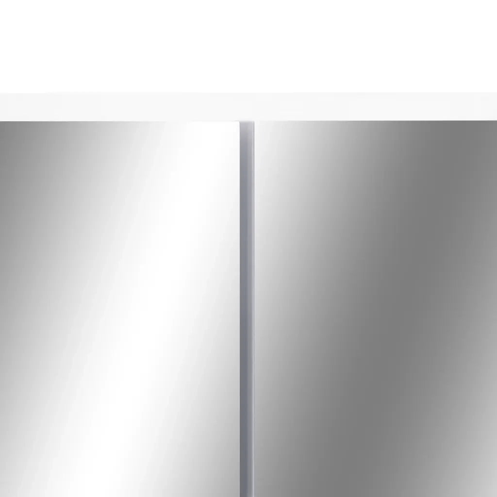 Armadietto a Specchio con LED Bianco 80x15x60 cm in MDF 323604