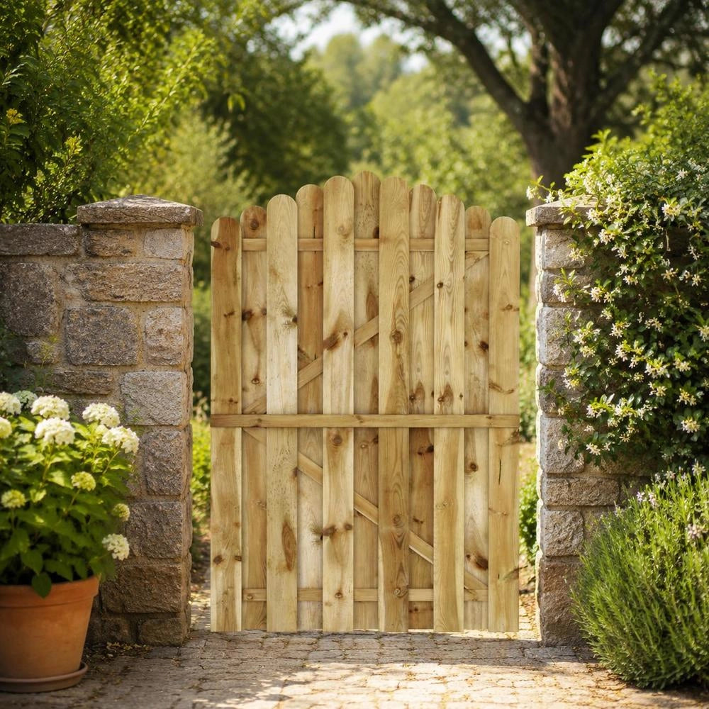 Garden Gate Made Of Impregnated Pine Wood, 100x150 Cm