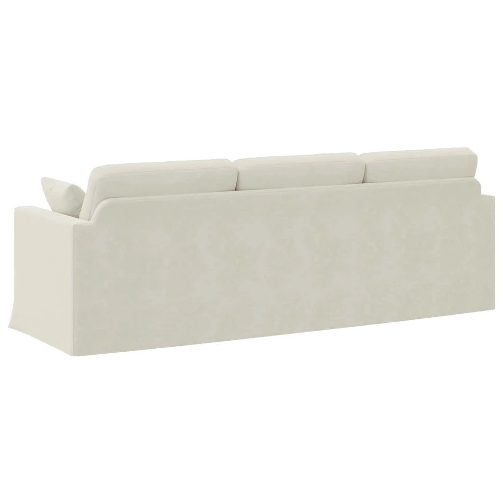 Divano Crema 228 x 78 x 80 cm Velluto 42024447