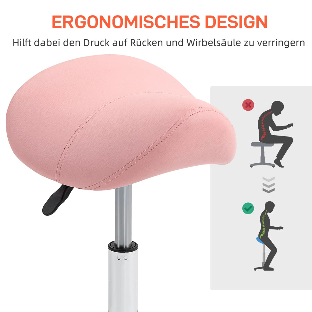 Sgabello regolabile 360¡ã rotante ¨C zephmum ¨C rosa 49-61 cm