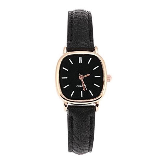 Orologio analogico da polso per donna - Design semplice - Cinturino in PU - Acqua resistente - Diametro della face 2 cm - Lunghezza del cinturino 17 cm