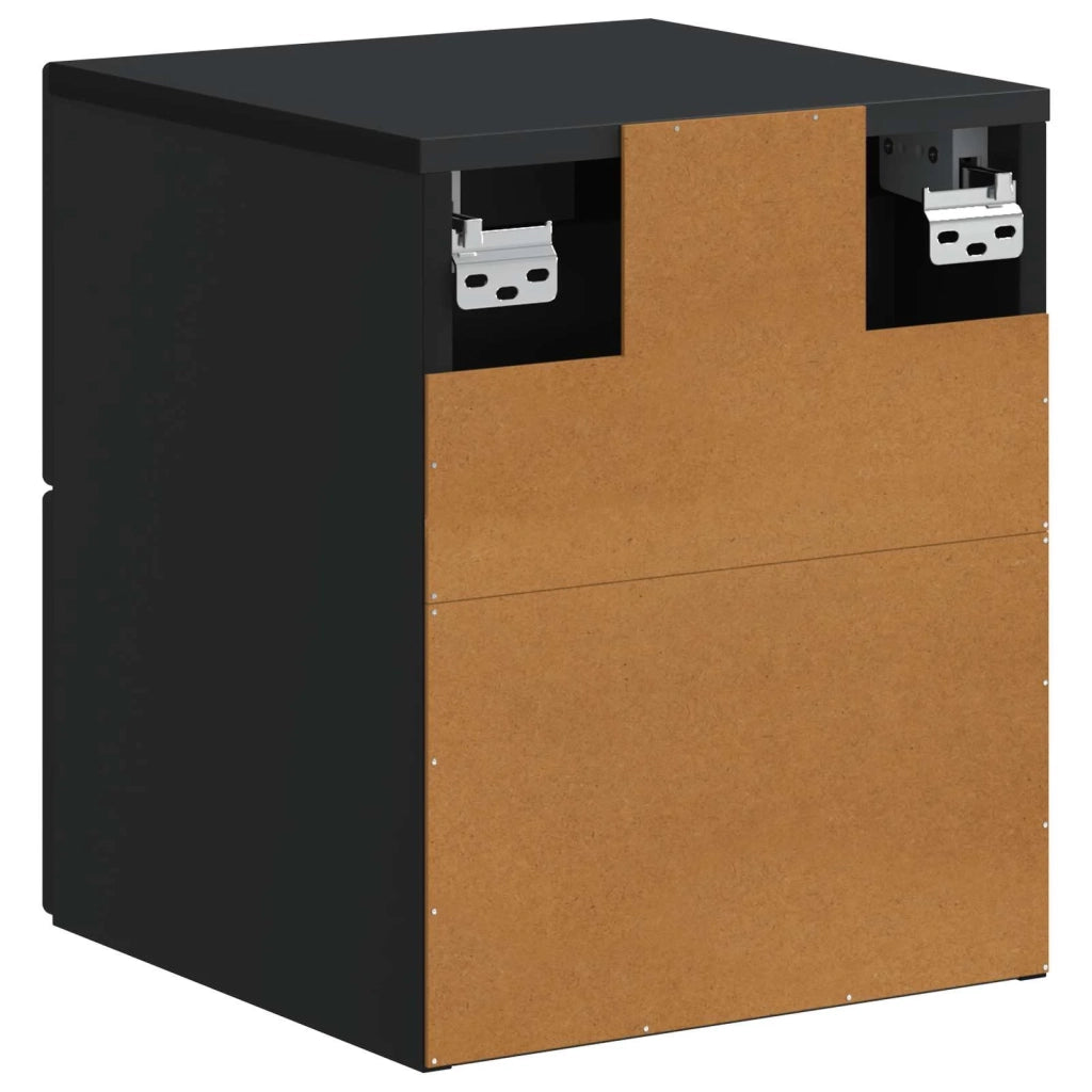 Mobiletto da notte a muro 2 pcs Nero 34,5 x 33 x 40 cm 899318