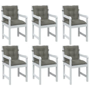 vidaXL Cuscini Sedia Schiena Bassa 6 pz Grigio Mélange 100x50x7 cm