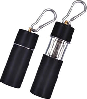 Aspirapolvere portatile con coperchio, scatola esterna metallica con chiusura a chiave, adatta per sigarette, scatola da viaggio, nera.