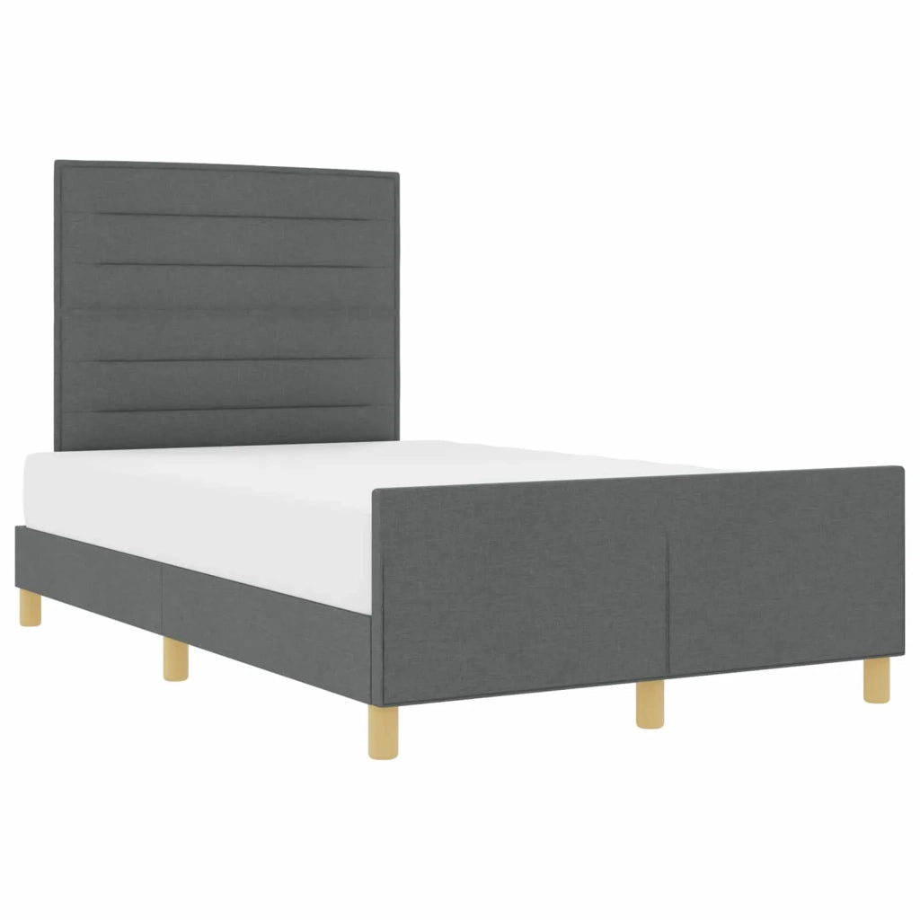 Struttura del letto Grigio scuro 160 x 200 cm Tessuto 3344663