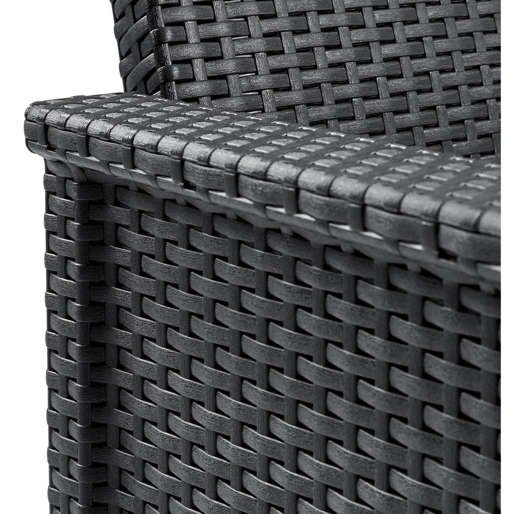 Salottino da Esterno Emma Balcony Set in Resina Effetto Rattan 3 Pezzi