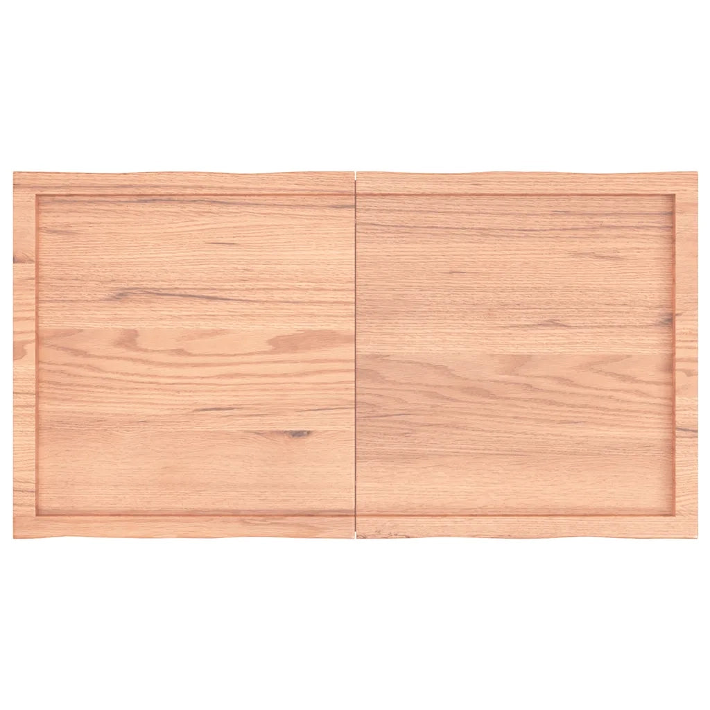 Piano Tavolo Marrone Chiaro 120x60x(2-6) cm Rovere Non Trattato 363961