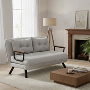 Calvin, Divano Letto 2 Posti Contenitore, 133x78 cm Grigio Chiaro