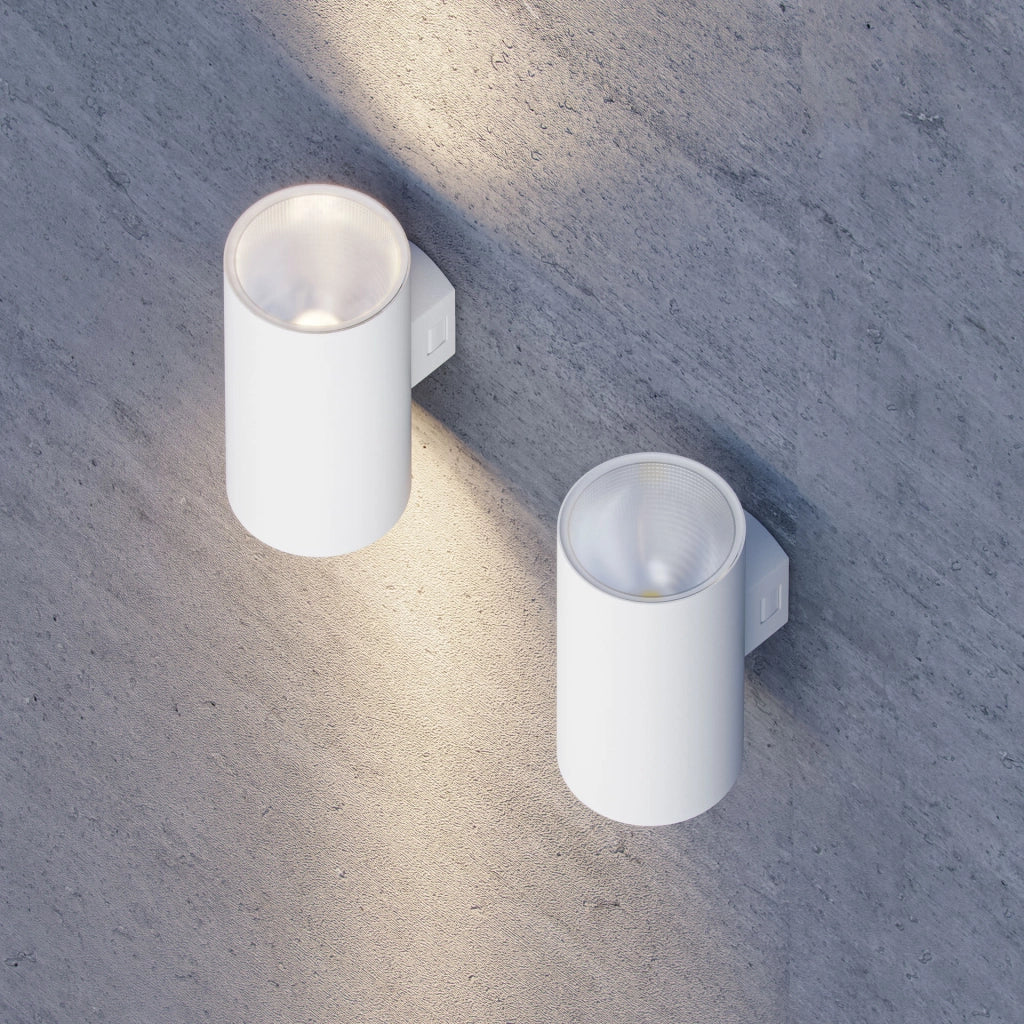 SUNSET Applique LED da Parete per Esterni Rotonda 16W Tecnologia Switch 2700K/3200K/4000K Fascio 40º IP65 Finitura Bianco Opaco Prodotto R16