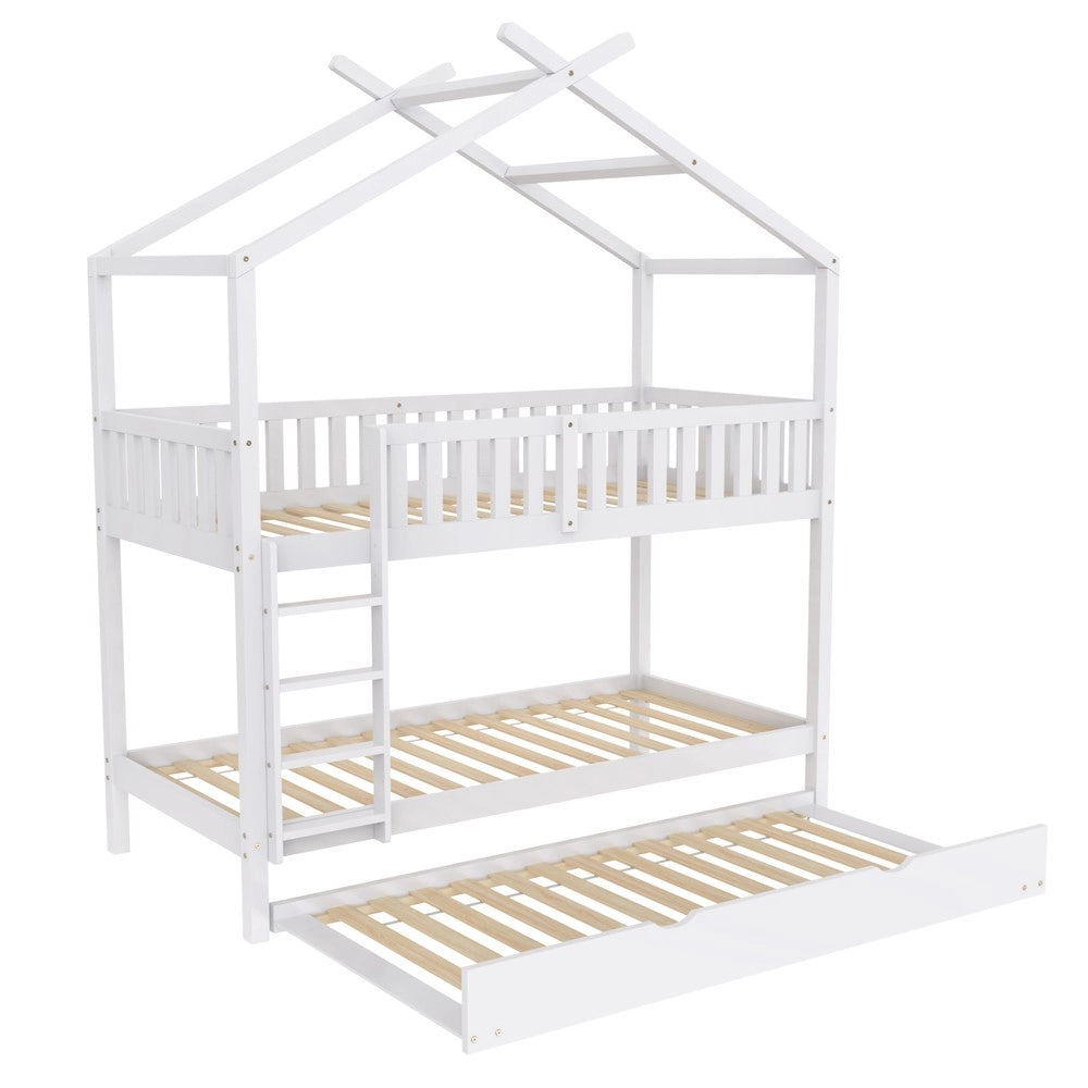 Letto Casa per Bambini Estraibile ¨C MINIMAL ¨C Bianco 90x200