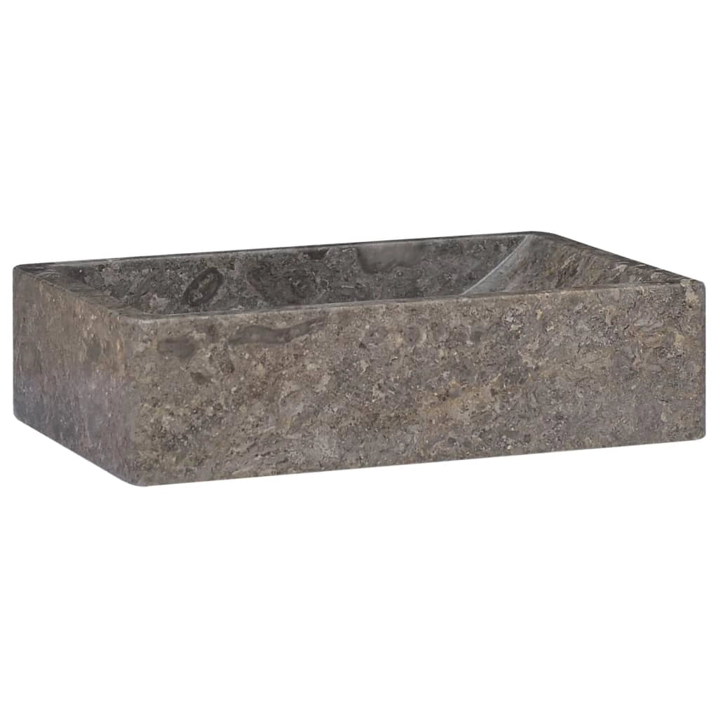 Lavandino da bagno lavabo da appoggio lavabo da WC lavabo da bagno lavabo da interno 45 x 30 cm marmo grigio 02_0002800