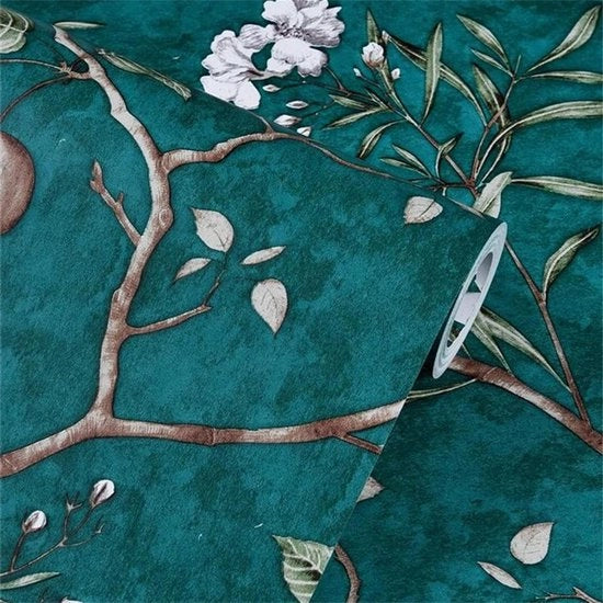 Foglia per mobili 300 cm - Fiori 3D Vintage - Adesivi PVC - Sticking per cucina e soggiorno - Parete da staccare.
